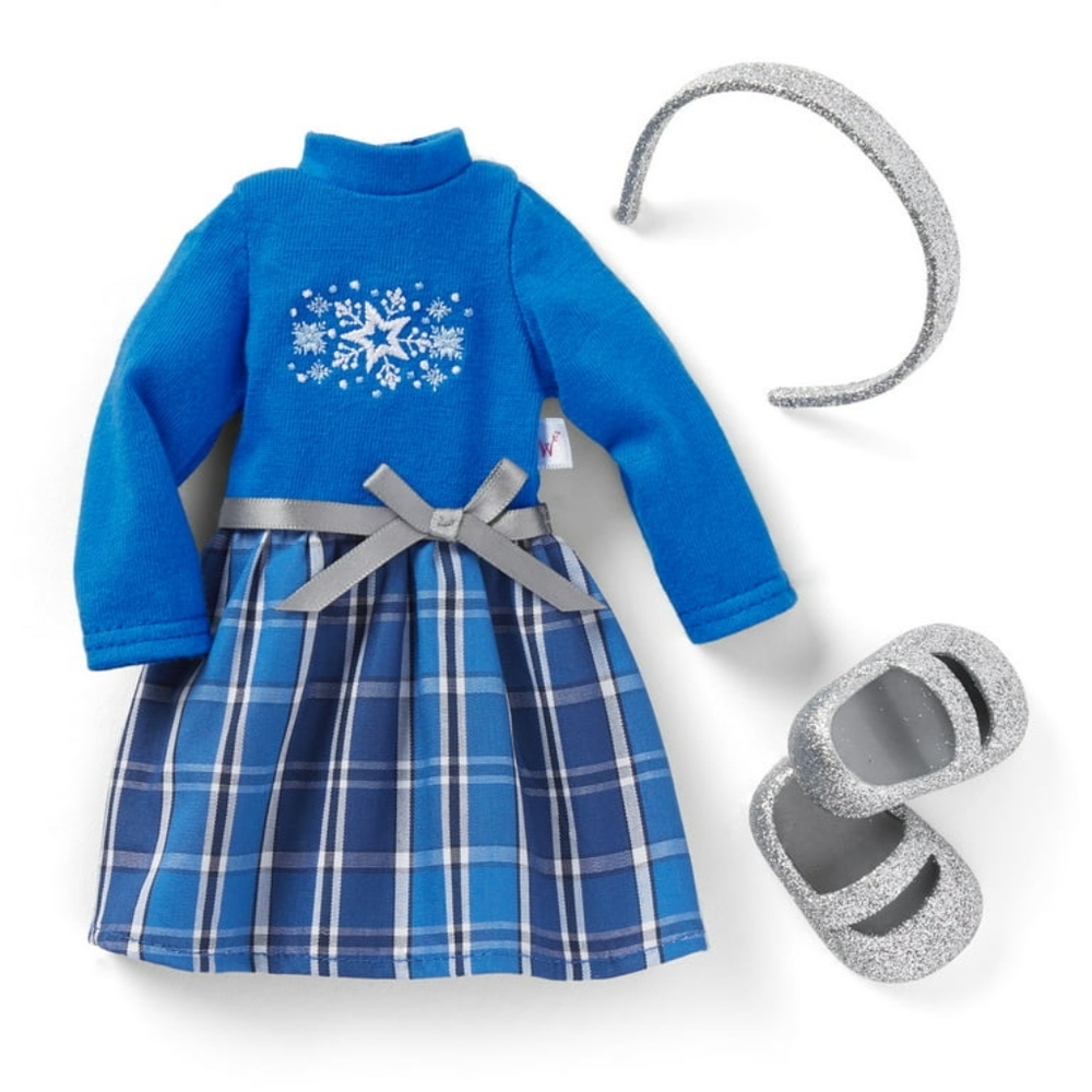 American Girl WellieWishers Doll Outfit Star & Snow Dress for 14.5" Dolls